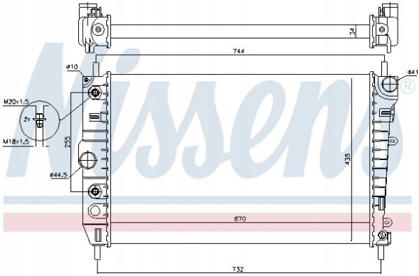 Nissens 66701 Охолоджувач води 66701 nissens daimler jaguar