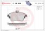P50094 BREMBO Комплект гальмівних колодок з 4 шт дисків