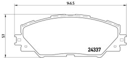 P83071 BREMBO Комплект гальмівних колодок з 4 шт дисків
