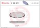 P83071 BREMBO Комплект гальмівних колодок з 4 шт дисків