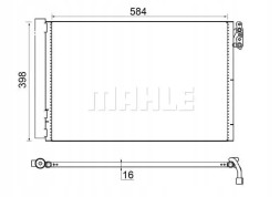 Mahle AC 413 001S Конденсатор радіатора кондиціонування повітря ac 413 001s mahle