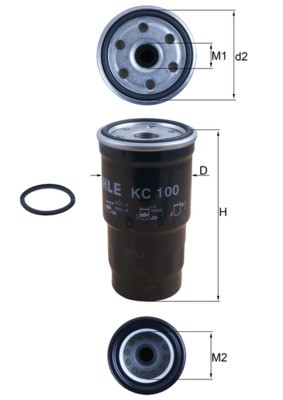 KC 100D MAHLE ORIGINAL Фільтр палива