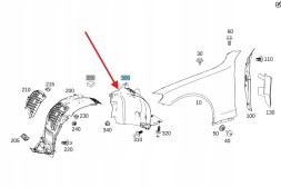 Mercedes-Benz OE A2056913300 N0041 ДЛЯ МЕРСЕДЕС W205 НАДКОЛЕСО ПЕРЕДНЄ ЛІВЕ A2056913300