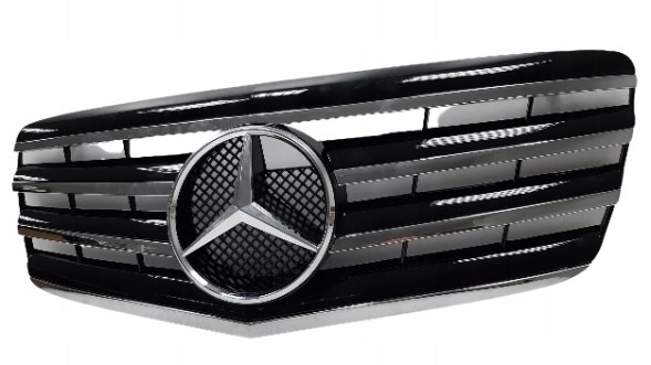 Китай A4470-123 MERCEDES W211 07- ҐРАТКА РАДІАТОРА ТЮНІНГ ХРОМ/ЧОРНА
