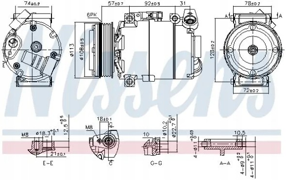 Nissens 890714 Компресор кондиціонера 890714 nissens