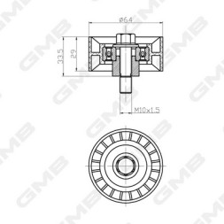 GT80750 GMB Натяжний ролик