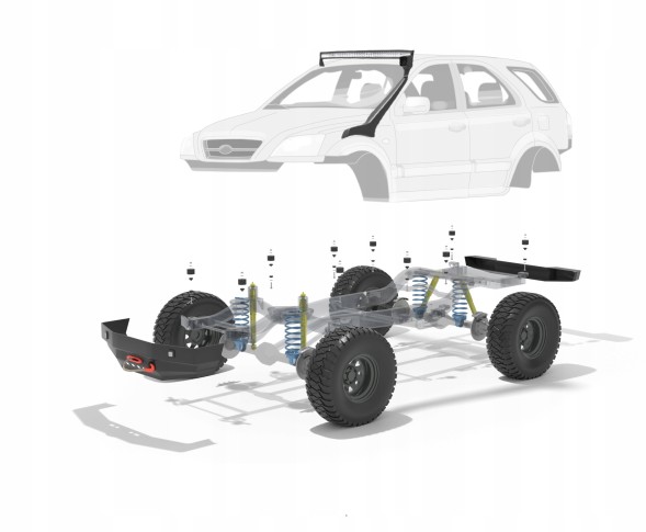 Китай Kia Sorento 1 07r-09r Body Lift karoseria +2 cale Kia Sorento 1 07-09 р.в. Ліфт кузова + 2 дюйми