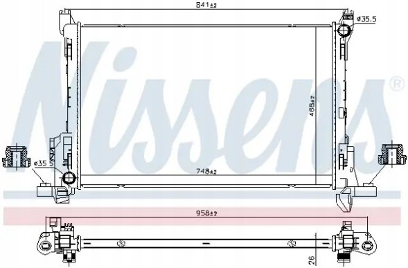 Nissens 630793 Радіатор охолодження 630793 nissens fiat nissan opel