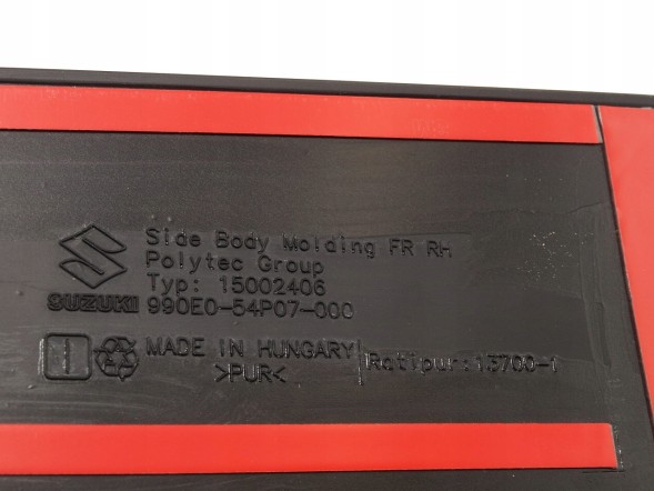 Suzuki OE 15002406, 990E0-54P07-000, 990E054P07000 Suzuki Vitara III 3 молдинг двері передні праві 15002406, 990E0-54P07-000