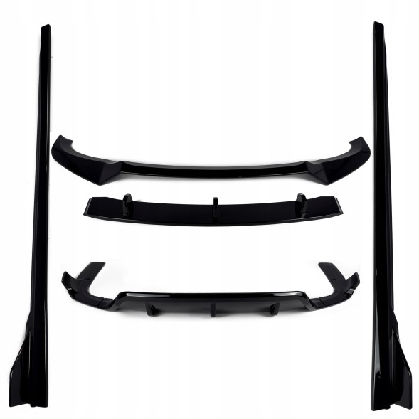 Китай 19006 Накладки на бампер і пороги He Aero Kit BMW X6 G06 MP Gloss Black 19-22