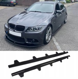 ViralCar DOKŁADKI BOCZNE PROGOWE LISTWY POD PROGI BMW E90 E91 M-PAKIET CZARNY POŁYSK Накладка на поріг ViralCar чорний глянець для BMW E90 E91