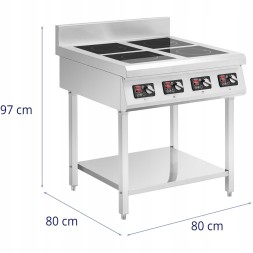 Китай WEW-SC-HP-1016305 Індукційна плита Royal Catering 4 конфорки 400V 4x3500W для гастрономії