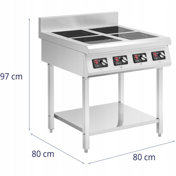 Китай WEW-SC-HP-1016305 Індукційна плита Royal Catering 4 конфорки 400V 4x3500W для гастрономії