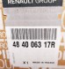 Renault OE ОРИГІНАЛЬНЕ РУЛЬМО 484006317R RENAULT MEGANE RED/CREAM ШКІРА