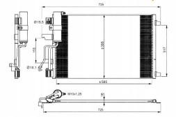 NRF NRF35975(iMOTO) Конденсатор кондиціонера nissan qashqai 08- 2.0dci + набір водія #37