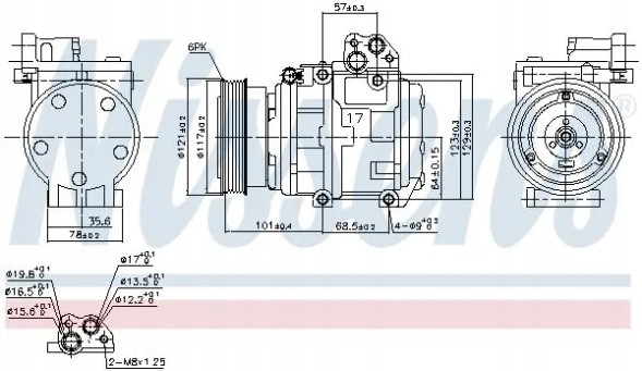 Nissens 890234 Компресор кондиціонера 890234 nissens