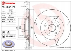 Brembo 09.N246.21 Brembo 09. N246.21 гальмівний диск