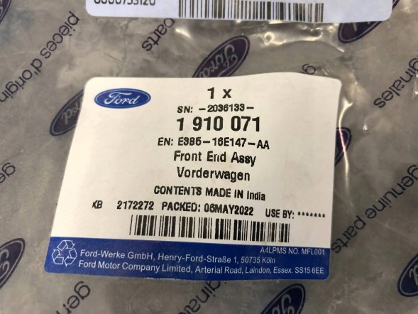 Ford OE E3B6-16E147-AA Посилення переднього ременя Ford Puma