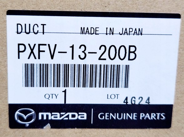 Mazda OE PXFV13200B ВПУСКНА ТРУБКА ДЛЯ ПОВІТРЯНОГО ФІЛЬТРА MAZDA CX-90 2.5 OE