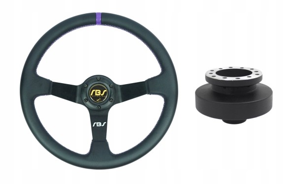 RBS Technology RBS-KZ-15+E36 Спортивне кермо RBS Technology шкіряне 35/9см + наба BMW E36