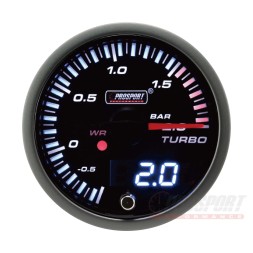 PROSPORT 216JDMBO-R Індикатор тиску наддуву 0-2 Bar 52мм з водонепроникним датчиком Prosport