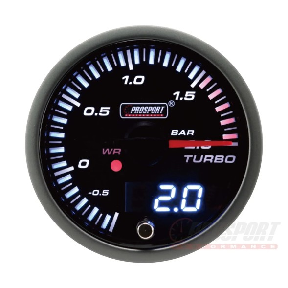 PROSPORT 216JDMBO-R Індикатор тиску наддуву 0-2 Bar 52мм з водонепроникним датчиком Prosport