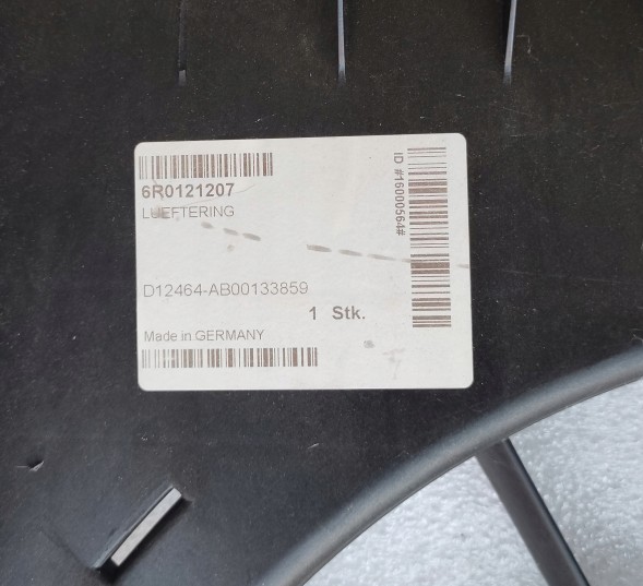 SEAT (оригінальне обладнання) 6R0121207Q Оригінальна кришка вентилятора seat ibiza toledo 6r0121207q