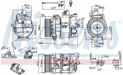 Nissens 890082 Компресор кондиціонера nissens 890082