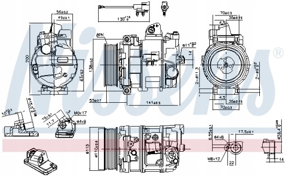 Nissens 890082 Компресор кондиціонера nissens 890082
