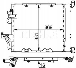 Mahle AC 376 000S Конденсатор радіатора кондиціонування повітря ac 376 000s mahle