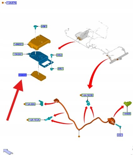Ford OE DB39-19H517-AC, DB3Z19H332C МОДУЛЬ ФАРКОПА Ford Ranger 2014-2019 ОРИГІНАЛ OEM 2138893 _ DB39-19H517-AC