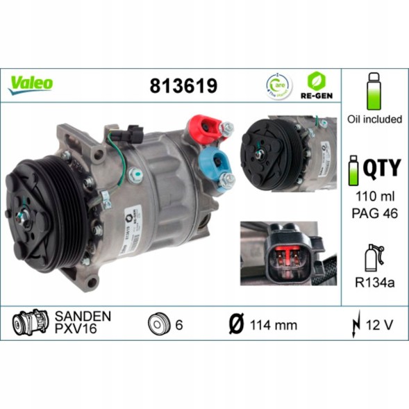 Valeo 813619 Valeo компресор кондиціонера