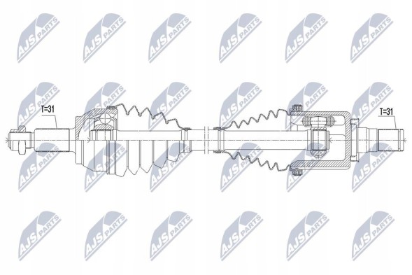 NTY NPW-LR-021 Nty npw-lr-021 привідна піввісь