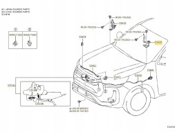 Toyota OE OE TOYOTA ШАРНІР КАПОТА ПРАВИЙ TOYOTA HILUX 534100K230