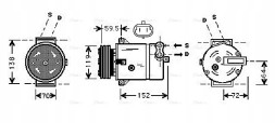 AVA Quality cooling OLAK279 Компресор, кондиціонер ava quality cooling olak279
