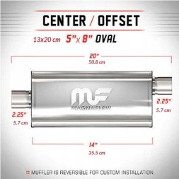 Magnaflow Спортивний глушник MagnaFlow 5x8 2.25"/2.25" 57мм / 57мм 12225