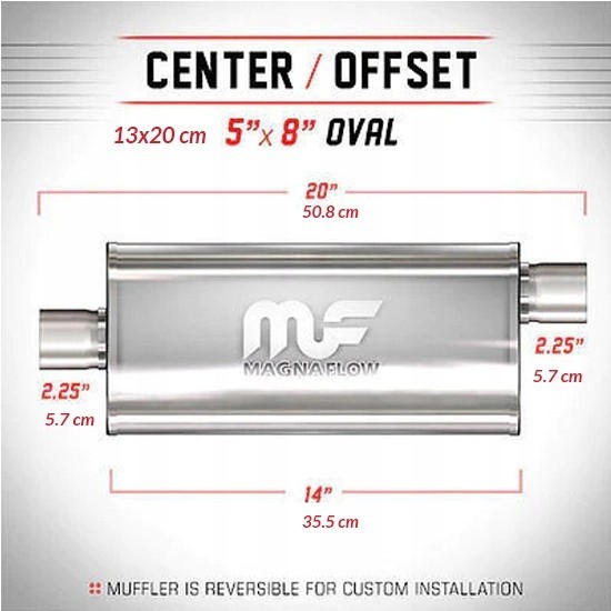 Magnaflow Спортивний глушник MagnaFlow 5x8 2.25"/2.25" 57мм / 57мм 12225