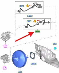 Ford OE ТРУБКА ВАКУУМНОГО ПІДСИЛЮВАЧА ГАЛЬМ (СЕРВО) Ford TRANSIT COURIER 2014- OE 2001712 _ EY16-2420-GD