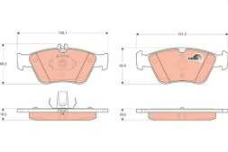 GDB1205 TRW Комплект гальмівних колодок дискові
