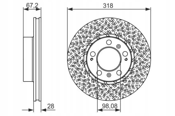 Bosch 0 986 479 550 Гальмівний диск передній вентильований 0 986 479 550