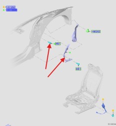 Ford OE JR3B-R699D64-BF3ZHE ПРАВИЙ РЕМІНЬ БЕЗПЕКИ MUSTANG 2017- FORD OE 2347876 _JR3B-R699D64-BF3ZH