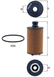 OX1141D MAHLE ORIGINAL Фільтр мастил