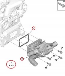 Peugeot OE 9660660380 Оригінал oe корпус терморегулятора peugeot citroen 1.4 1.6 hdi