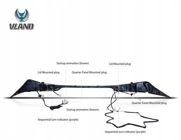 VLAND 80D191-1 mhm Задні фари бленда-комплект Vland Full Led Neon Tuning Lexus IS III 3 2013-2020
