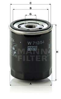 W 712 54 MANN FILTER Фільтр мастил