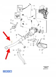 Volvo OE ДАТЧИК ТЕМПЕРАТУРИ ВИХЛОПНИХ ГАЗІВ D4 2.0 VOLVO XC60 XC90 2016-2018 OEM/OE 31319847