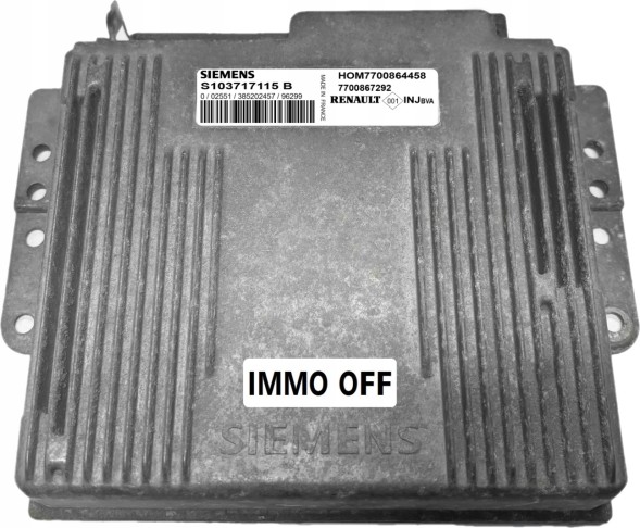 Renault OE КОМП'ЮТЕР ЕБУ RENAULT 1.8 S103717115B HOM7700864458 IMMO OFF