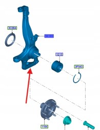 Ford OE JB3C-3K170-D2B, JB3Z3K185H ВАЖІЛЬ ПЕРЕДНІЙ ПРАВИЙ FORD RANGER 2019-2021 OEM 2321932 _ JB3C-3K170-D2B