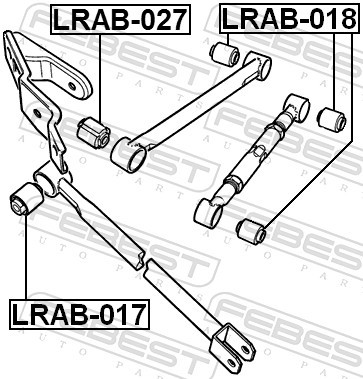 LRAB 017 FEBEST Сайлентблок