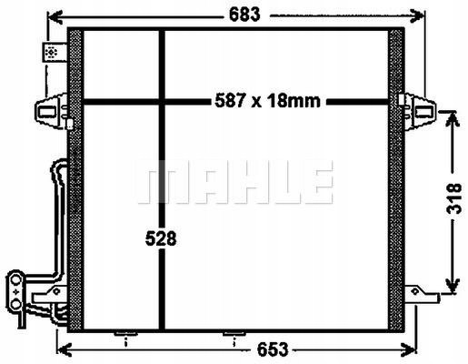 Mahle AC 756 000P Ac 756 000p mahle original конденсатор кондиціонера db w164 мл 05-